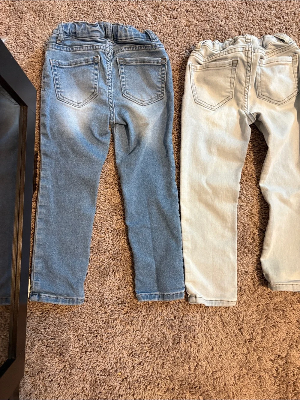 Girls' Elastic Waist Denim Legging Jeans - Light Blue, Medium Blue, Dark Blue